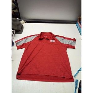 Ohio State Buckeyes University Authentic Apparel Red Polo Shirt Men’s Size XL